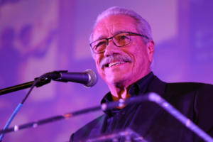 Edward James Olmos accepting Arpa's 2018 Lifetime Achievement Award
