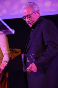 Edward James Olmos accepting Arpa's 2018 Lifetime Achievement Award