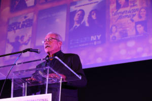 Edward James Olmos accepting Arpa's 2018 Lifetime Achievement Award