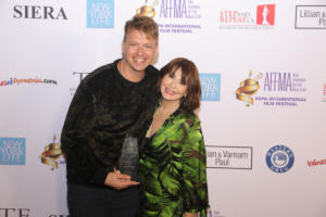 Leonardo Foti (In Vino - Best Screenplay) and Sonia Keshishian