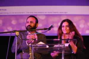 Roman Mitichyan and Valerie McCaffrey (Best Documentary Film award presenters)